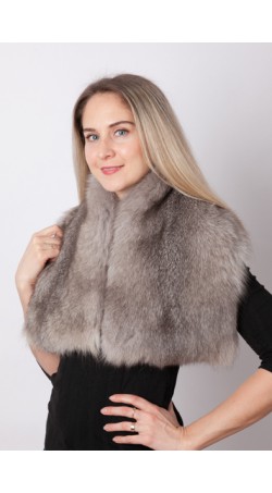 Grey fox fur collar – neck warmer